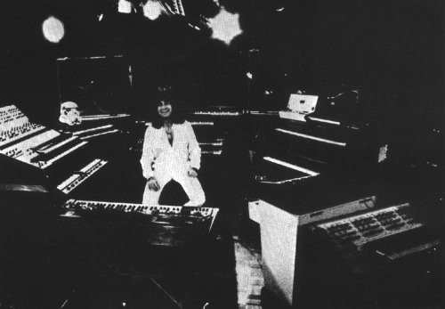 Patrick and his keyboards, from 'Future Memories, M400 & MkV both visible